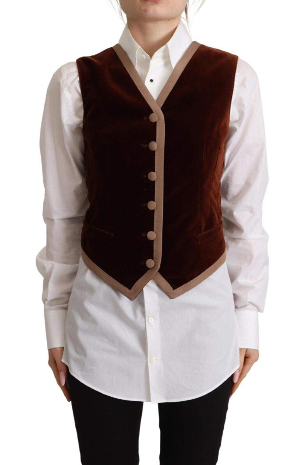 Bordeaux Velvet Cotton V-neck Sleeveless Vest Top product image