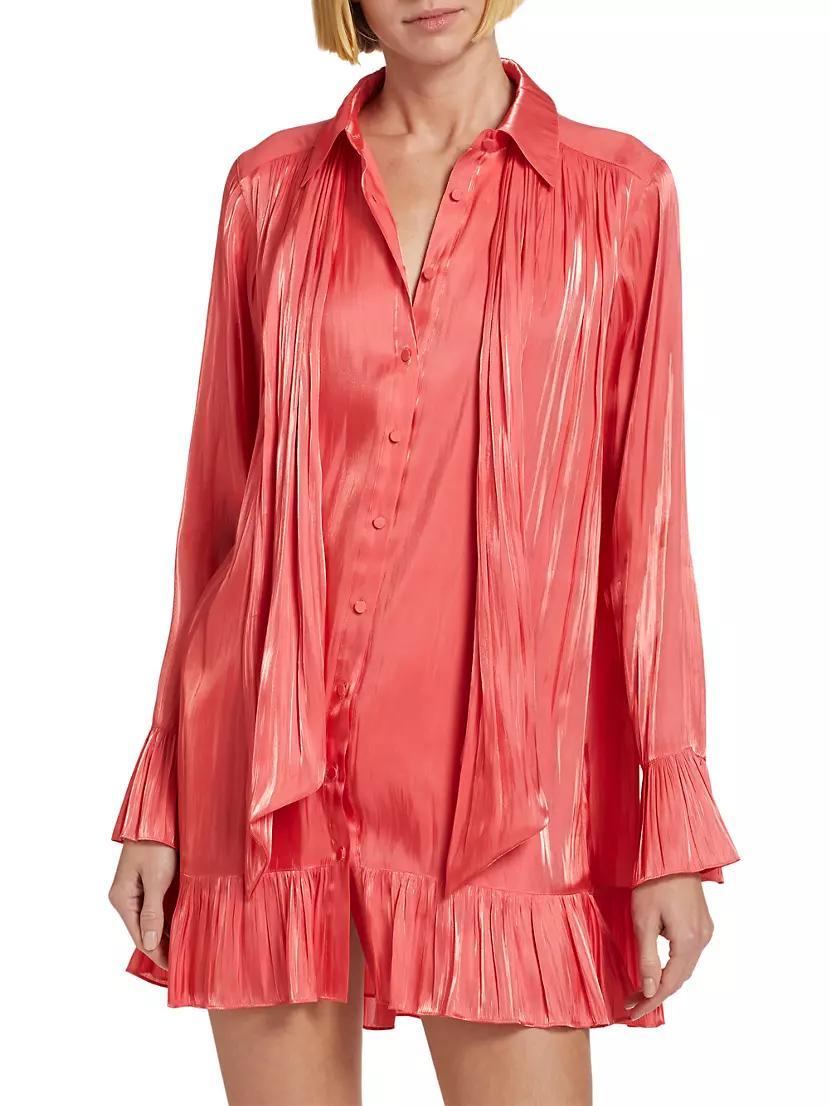 Iva Satin Shirtdress Product Image