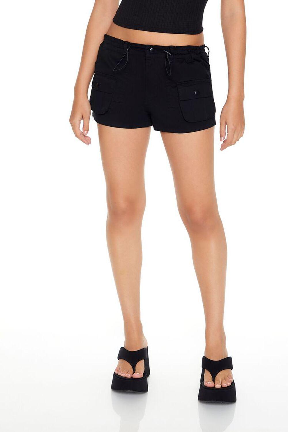 Twill Drawstring Cargo Shorts | Forever 21 Product Image