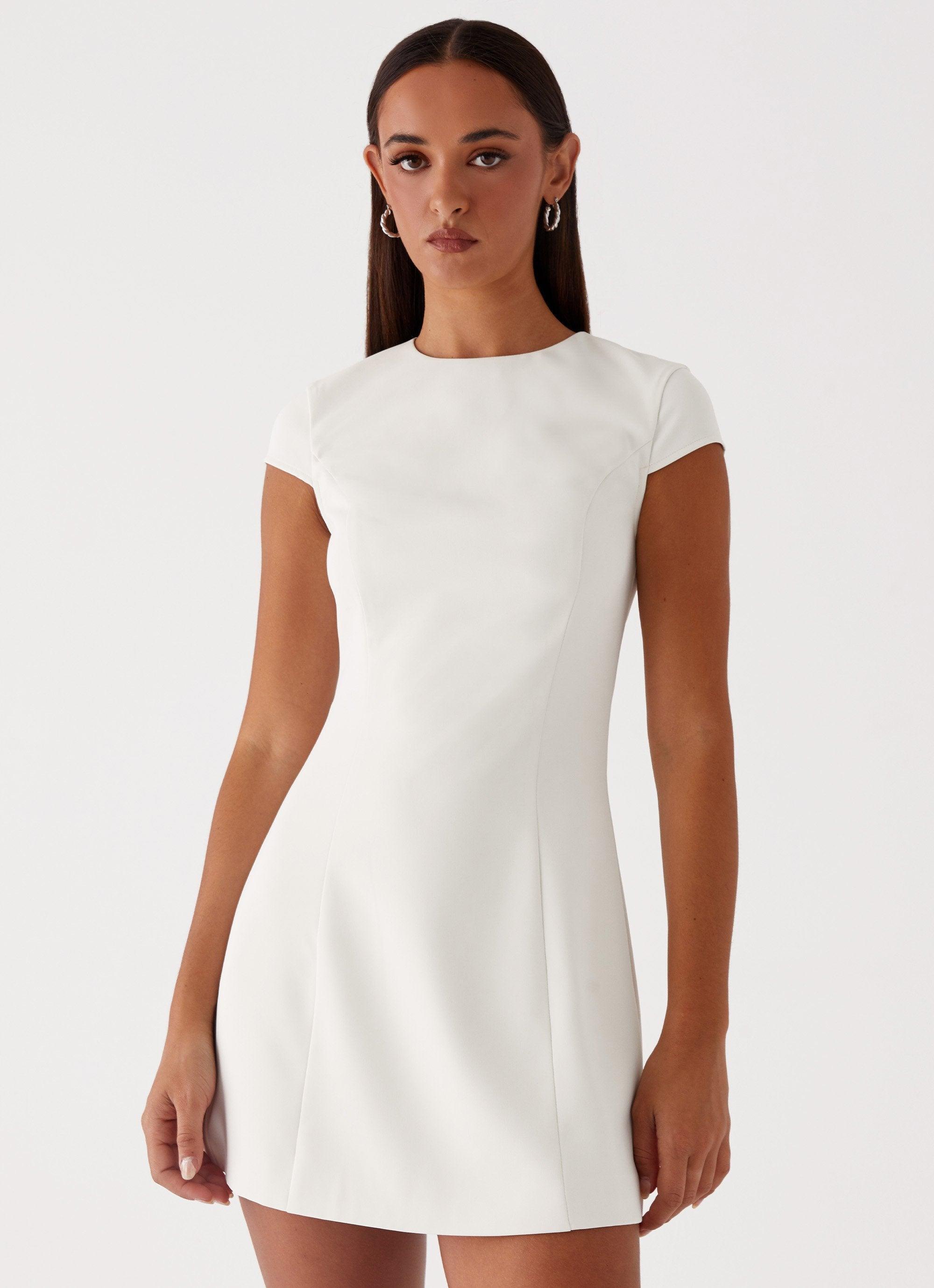 Harriet Mini Dress - Off White Product Image