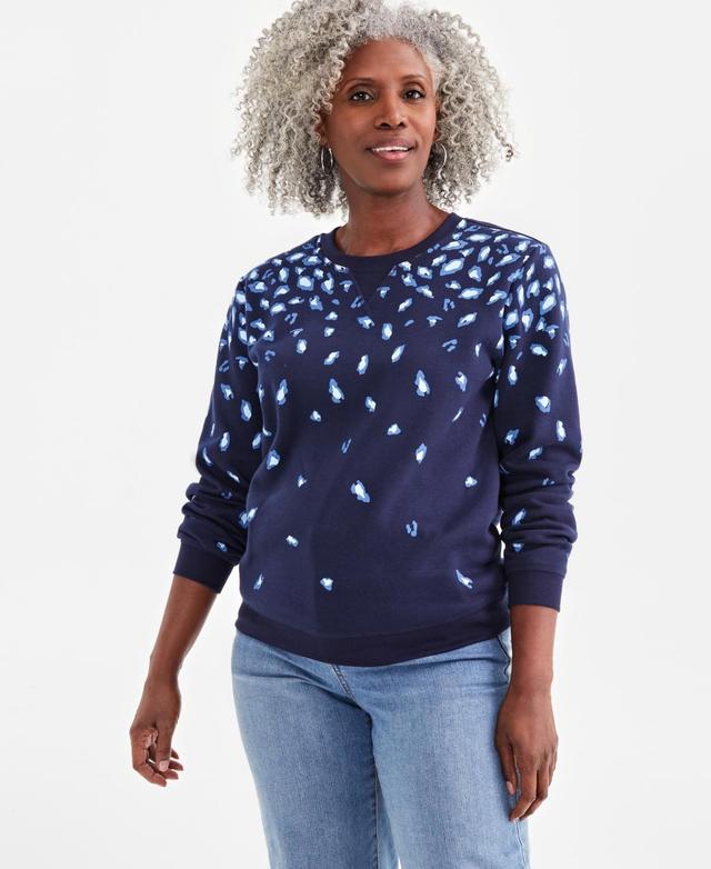 Style & Co Womens Printed Fleece Sweatshirt, Created for Macys Product Image