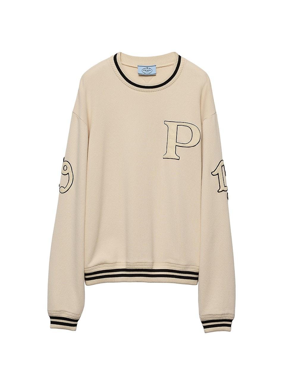 Womens Cotton Fleece Sweatshirt with Patches Product Image