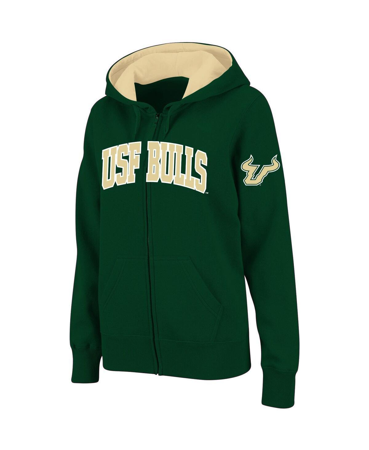 Womens Stadium Athletic Green South Florida Bulls Arched Name Full-Zip Hoodie Product Image