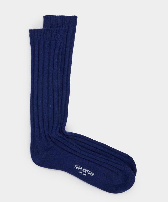 Cashmere Solid Sock in Navy Product Image