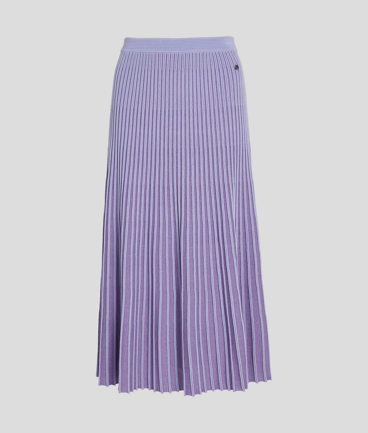 METALLIC PLEATED MIDI SKIRT Product Image