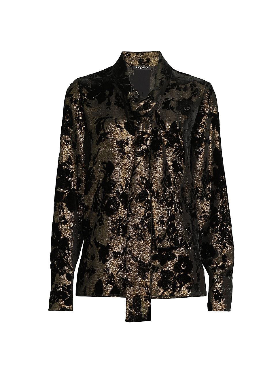 Womens Adina Metallic Floral Blouse product image