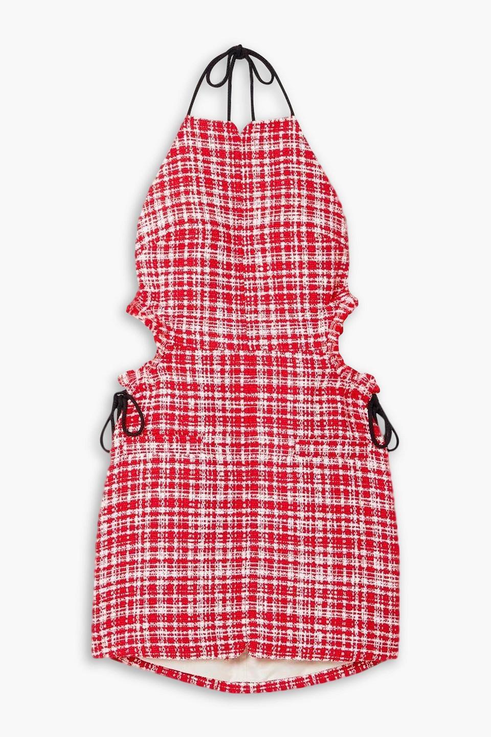 Tweed Mini Dress In Red Product Image