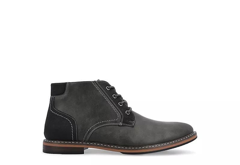 Vance Co. Franco Mens Plain Toe Chukka Boots Grey Product Image