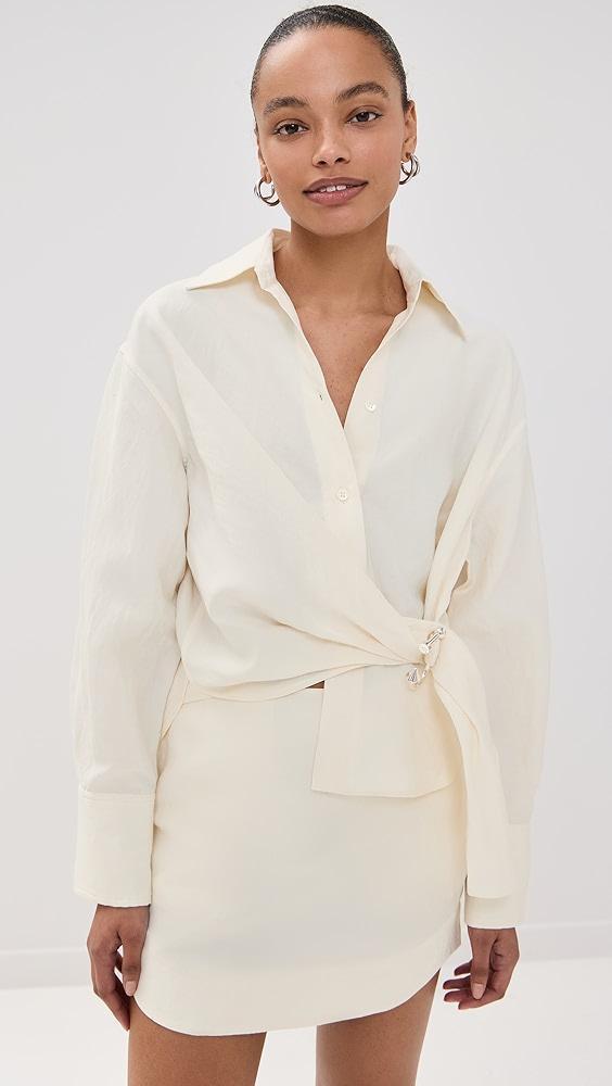 JW Anderson Draped Twisted Shirt | Shopbop Product Image