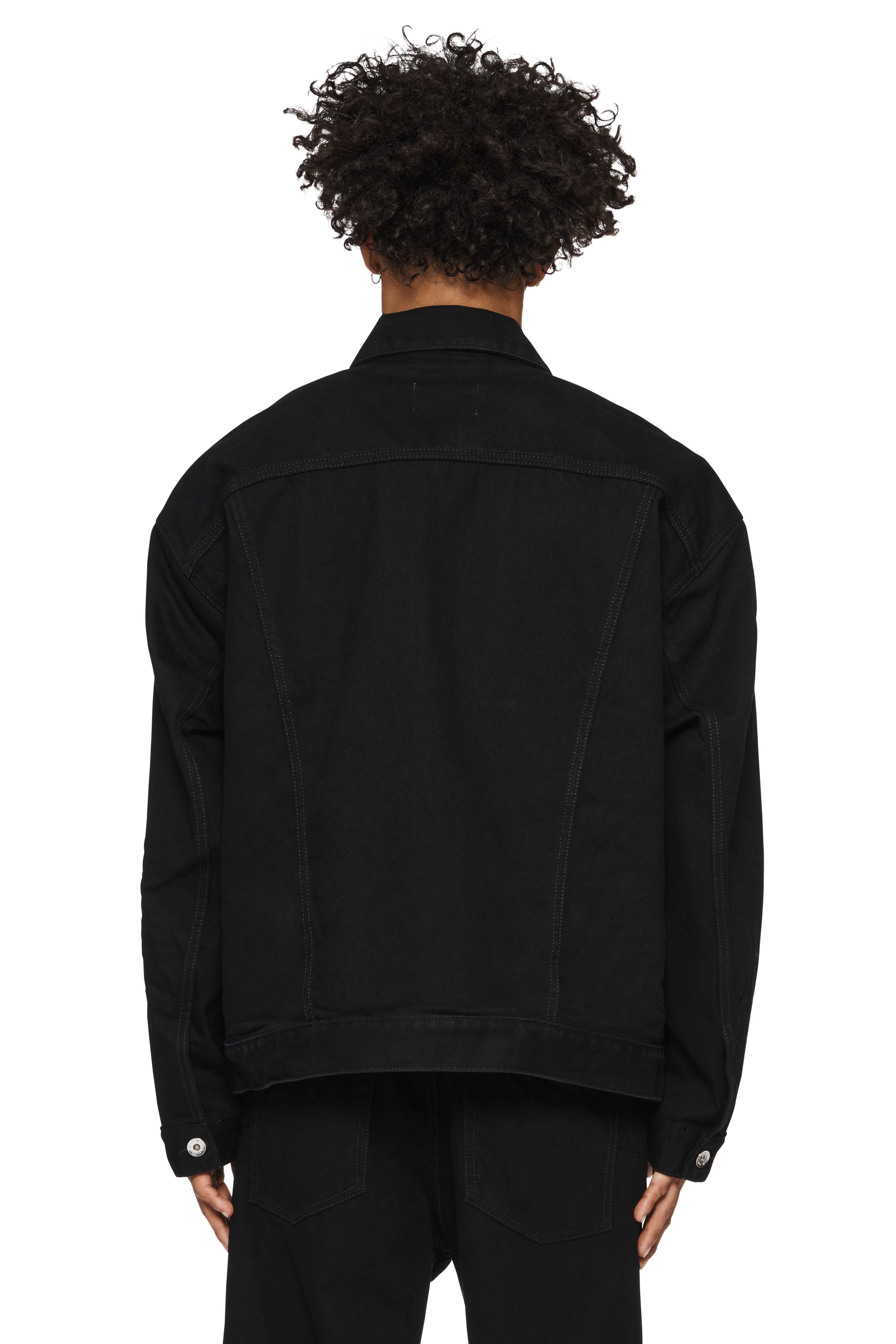 P048 OVERSIZED JACKET - Black Male Product Image