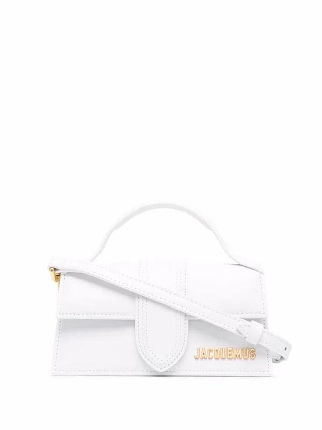 JACQUEMUS Le Bambino Leather Handbag In White Product Image