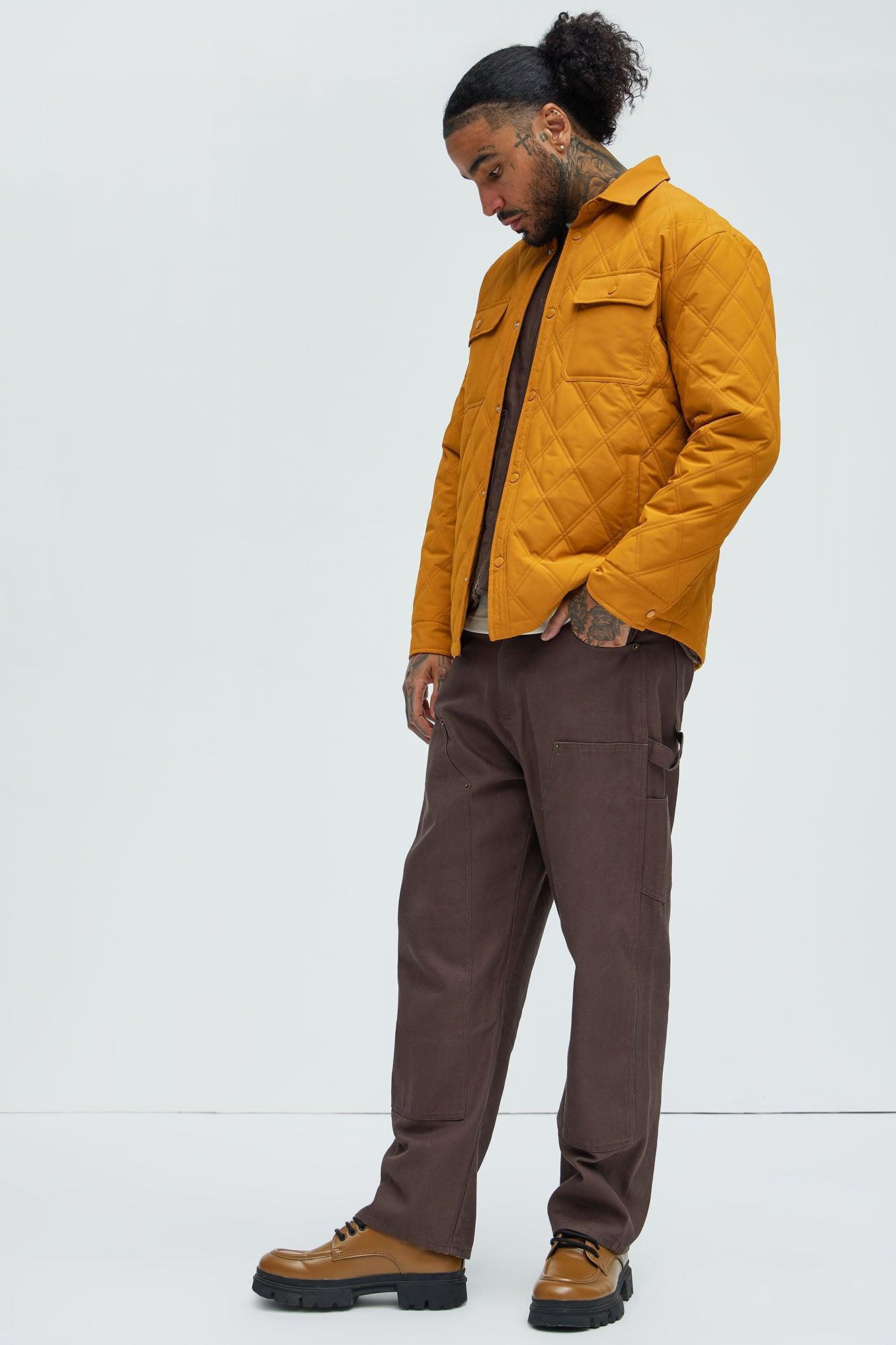 Auburn Quilted Shirt Jacket - Mustard Product Image