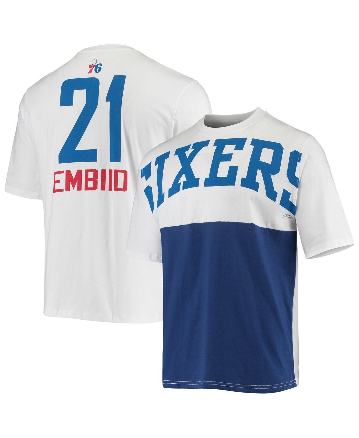 Mens Fanatics Branded Joel Embiid White Philadelphia 76ers Yoke T-Shirt Product Image