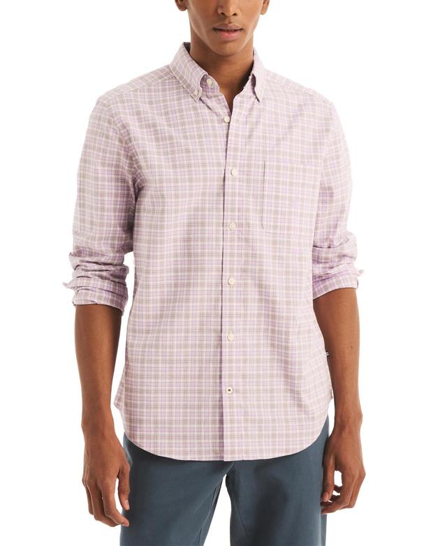 Nautica Mens Plaid Long Sleeve Button Down Shirt Product Image