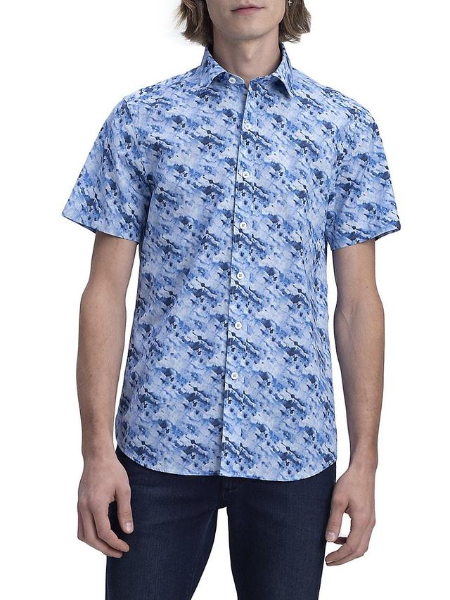 Mens Linen Woven Shaped Shirt Product Image