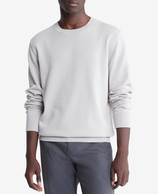 Calvin Klein Mens Smooth Cotton Monogram Logo Sweater Product Image