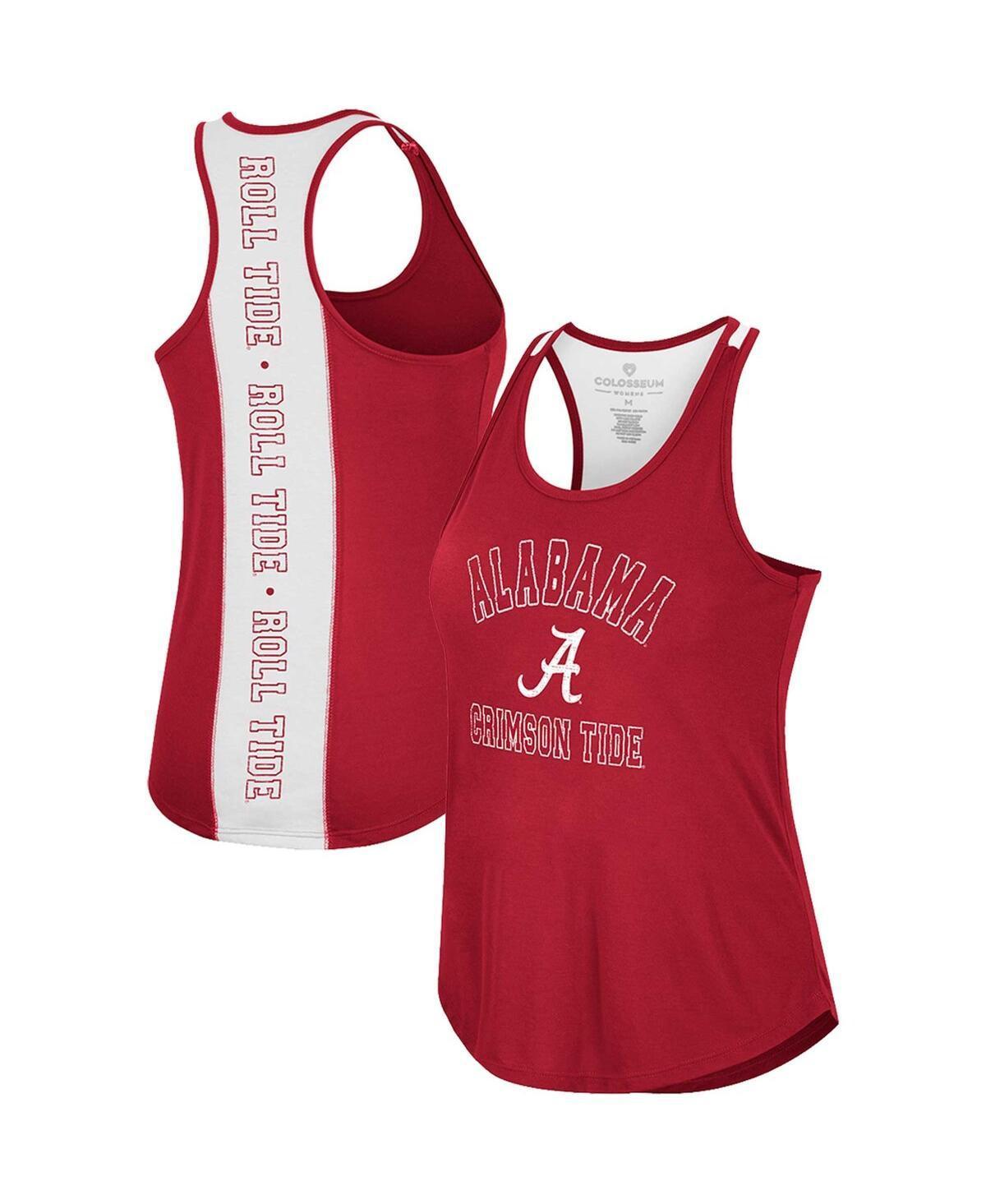 Womens Colosseum Crimson Alabama Crimson Tide 10 Days Racerback Scoop Neck Tank Top, Size: Small, Red Product Image