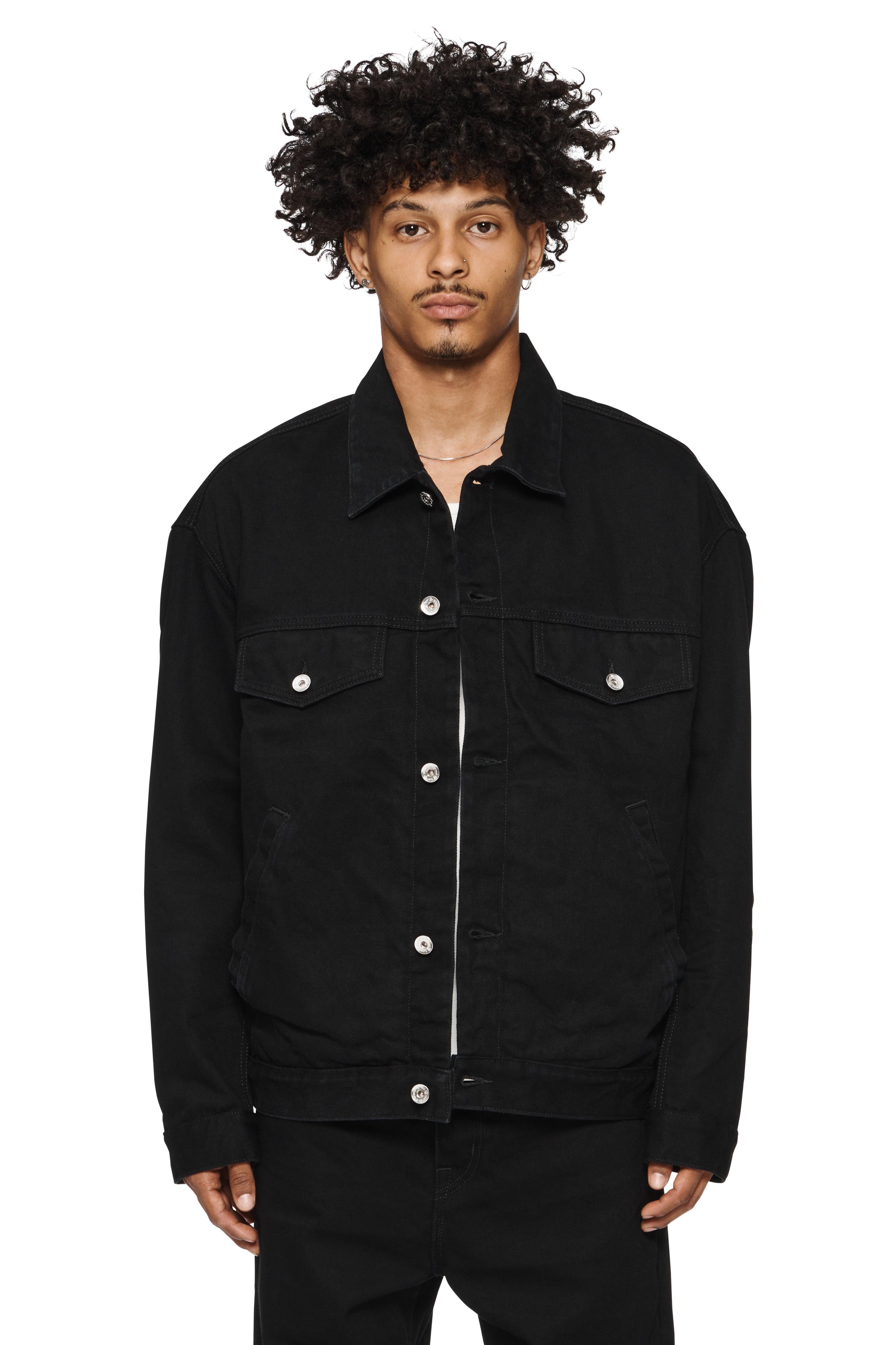 P048 OVERSIZED JACKET - Black Male Product Image