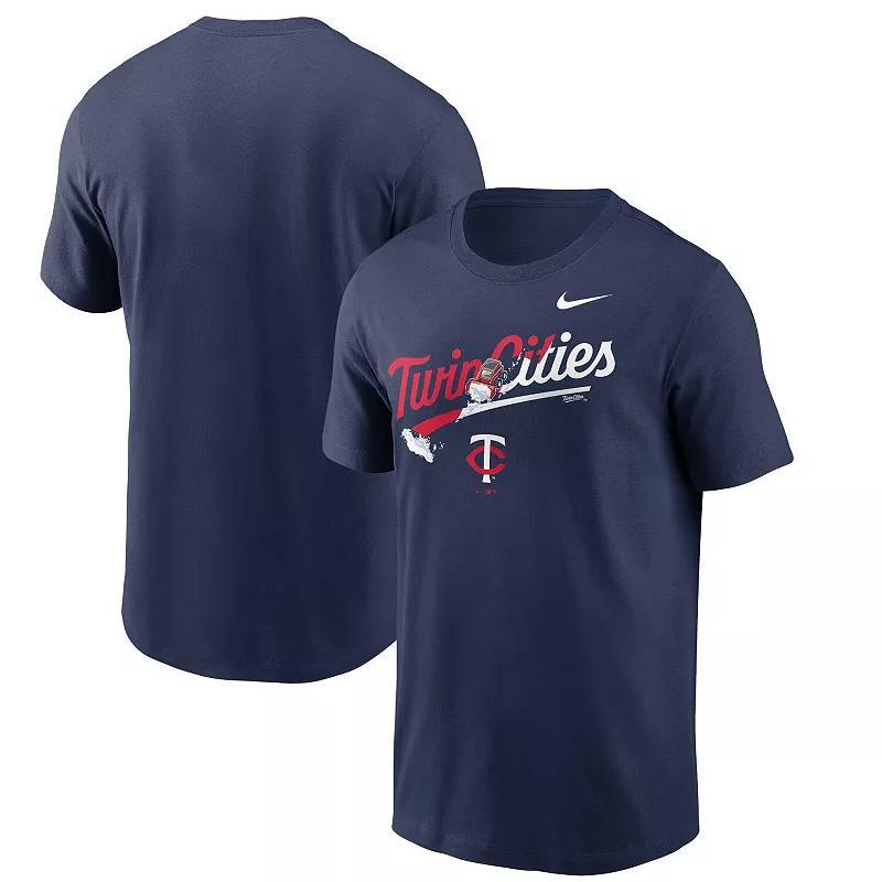 Mens Nike Minnesota Twins Twin Cities Snow Hometown T-Shirt Blue Product Image