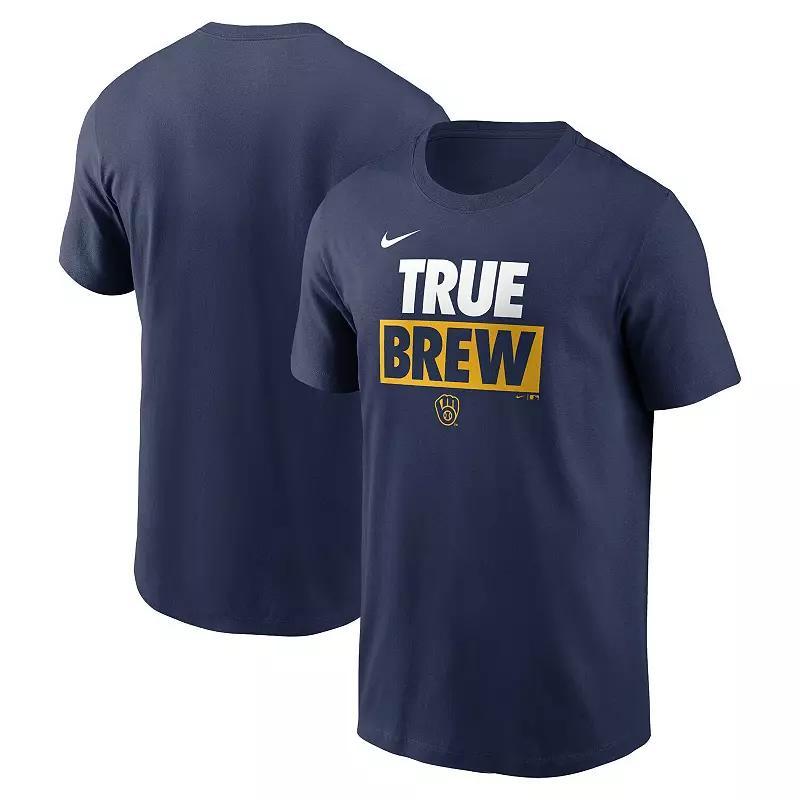 Mens Nike Milwaukee Brewers Rally Rule T-Shirt Blue Product Image