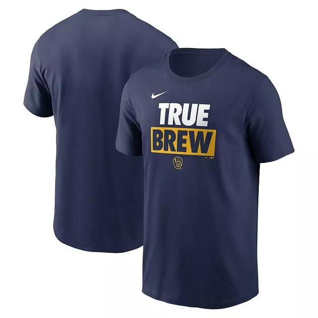 Mens Nike Milwaukee Brewers Rally Rule T-Shirt Blue Product Image