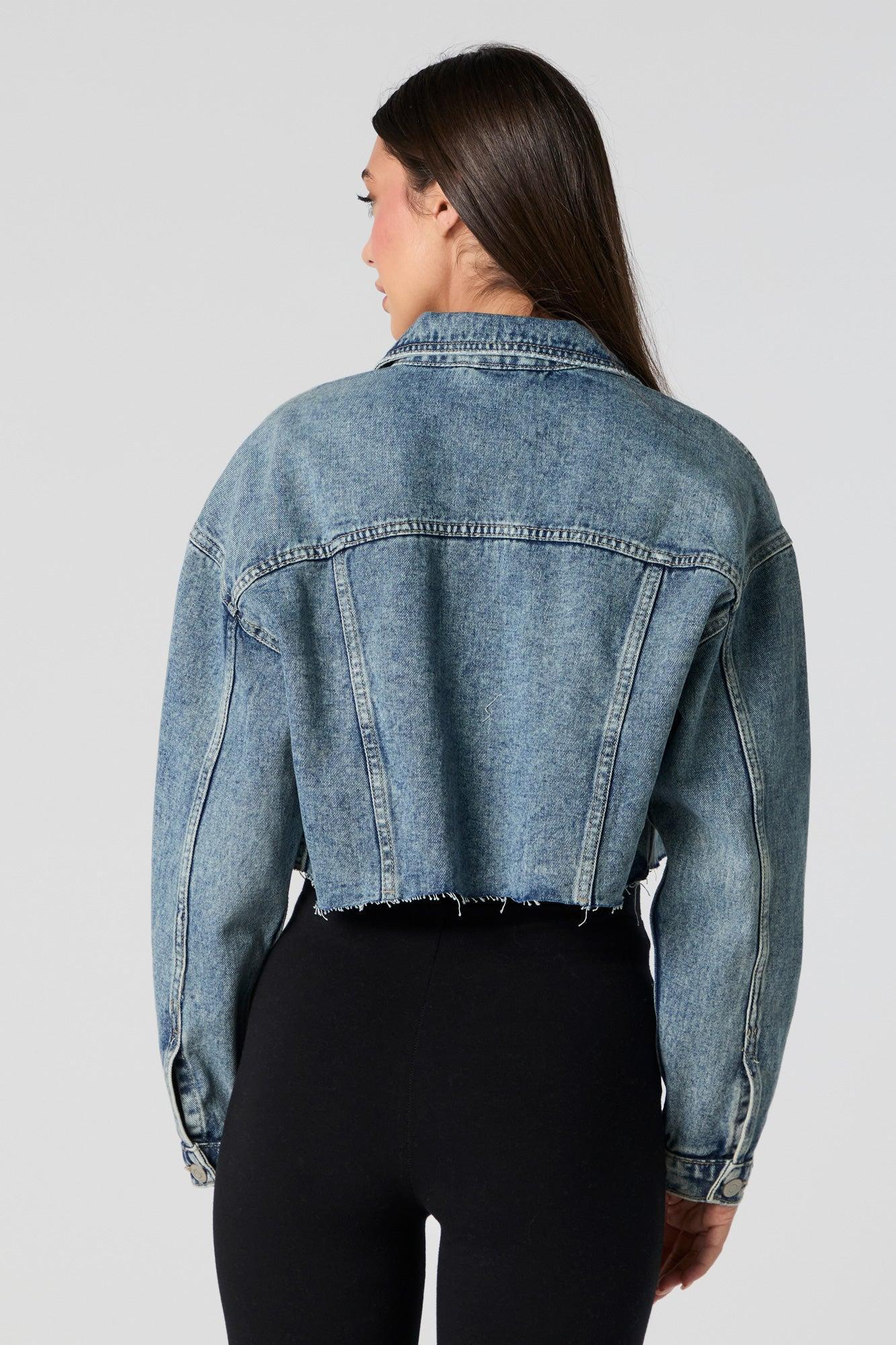 Cropped Denim Jacket Female Product Image