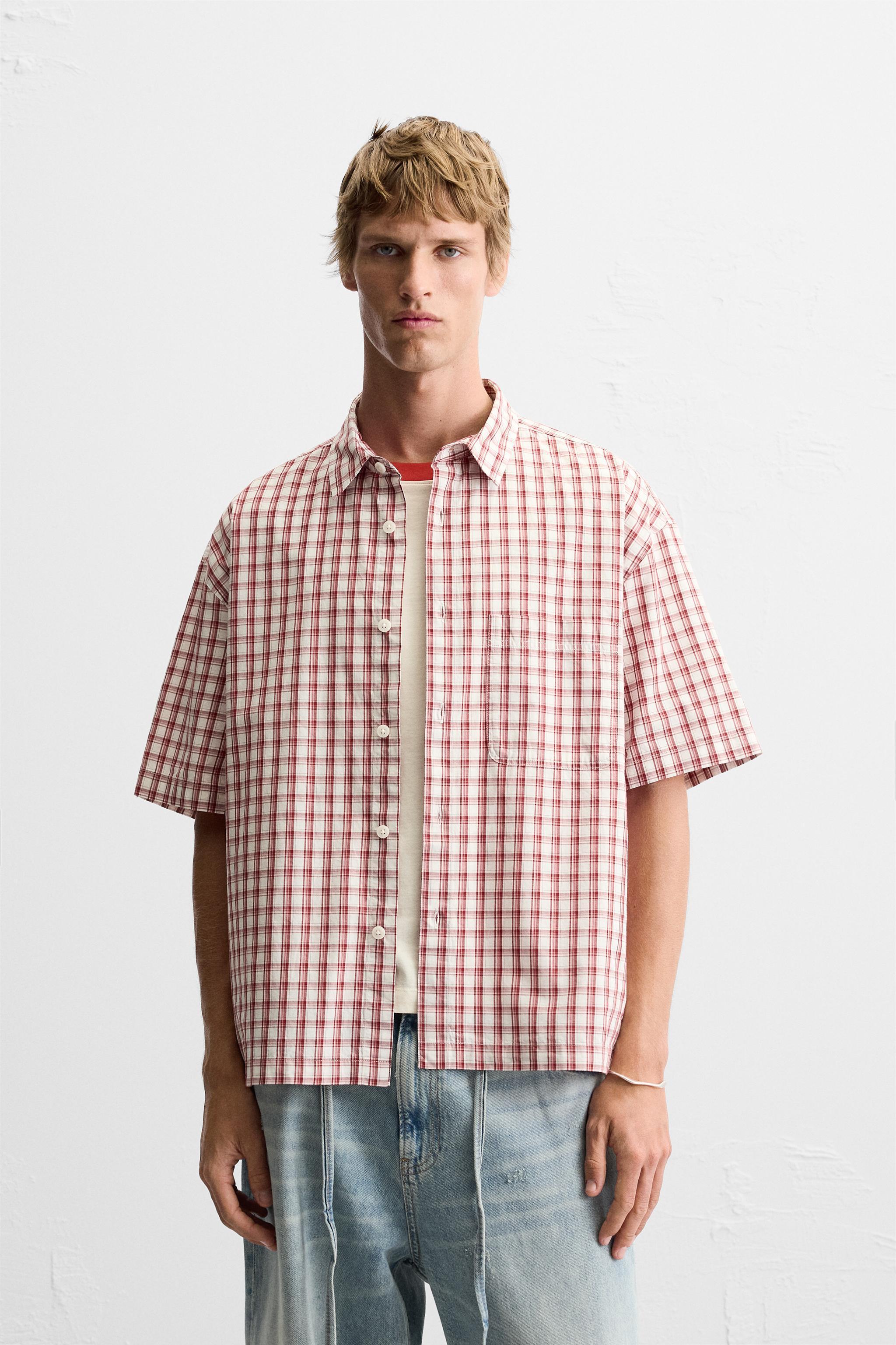 BOXY FIT PLAID SHIRT Product Image