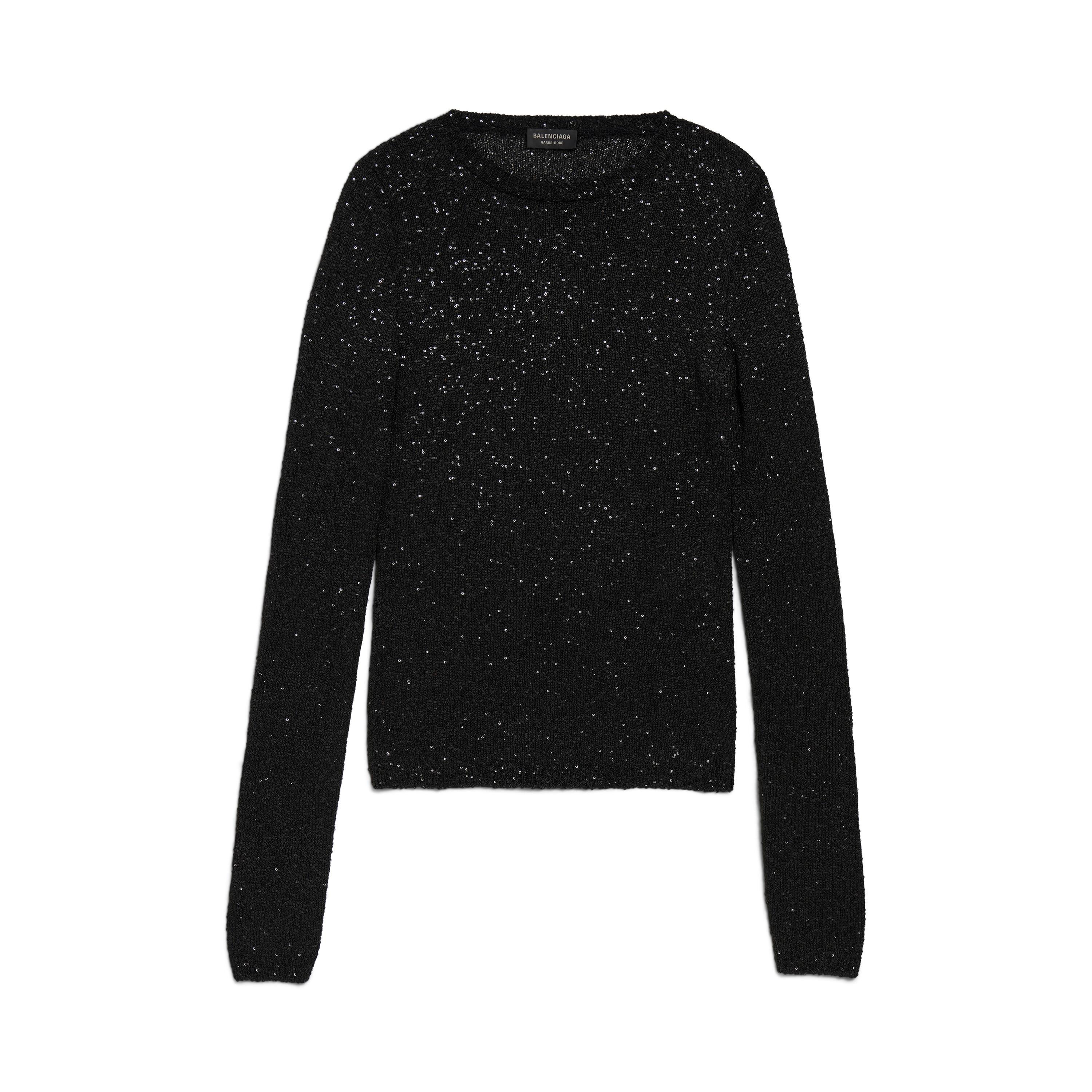 Women's Fitted Crewneck in Black Product Image