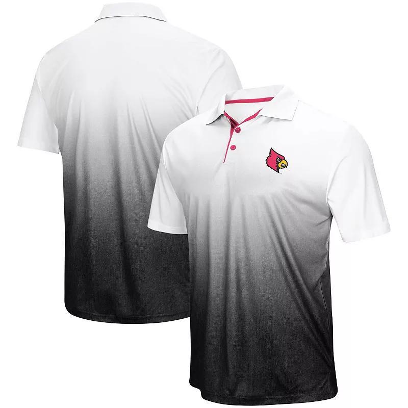 Mens Colosseum Heathered Gray Louisville Cardinals Magic Team Logo Polo Product Image