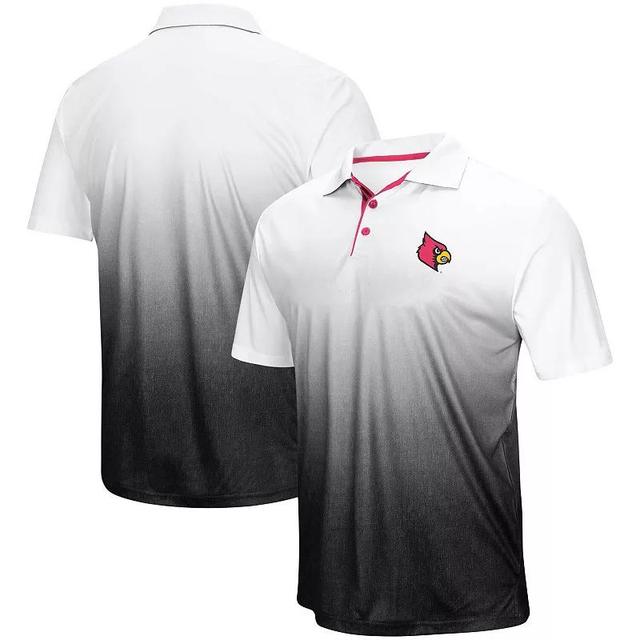 Mens Colosseum Heathered Gray Louisville Cardinals Magic Team Logo Polo Product Image