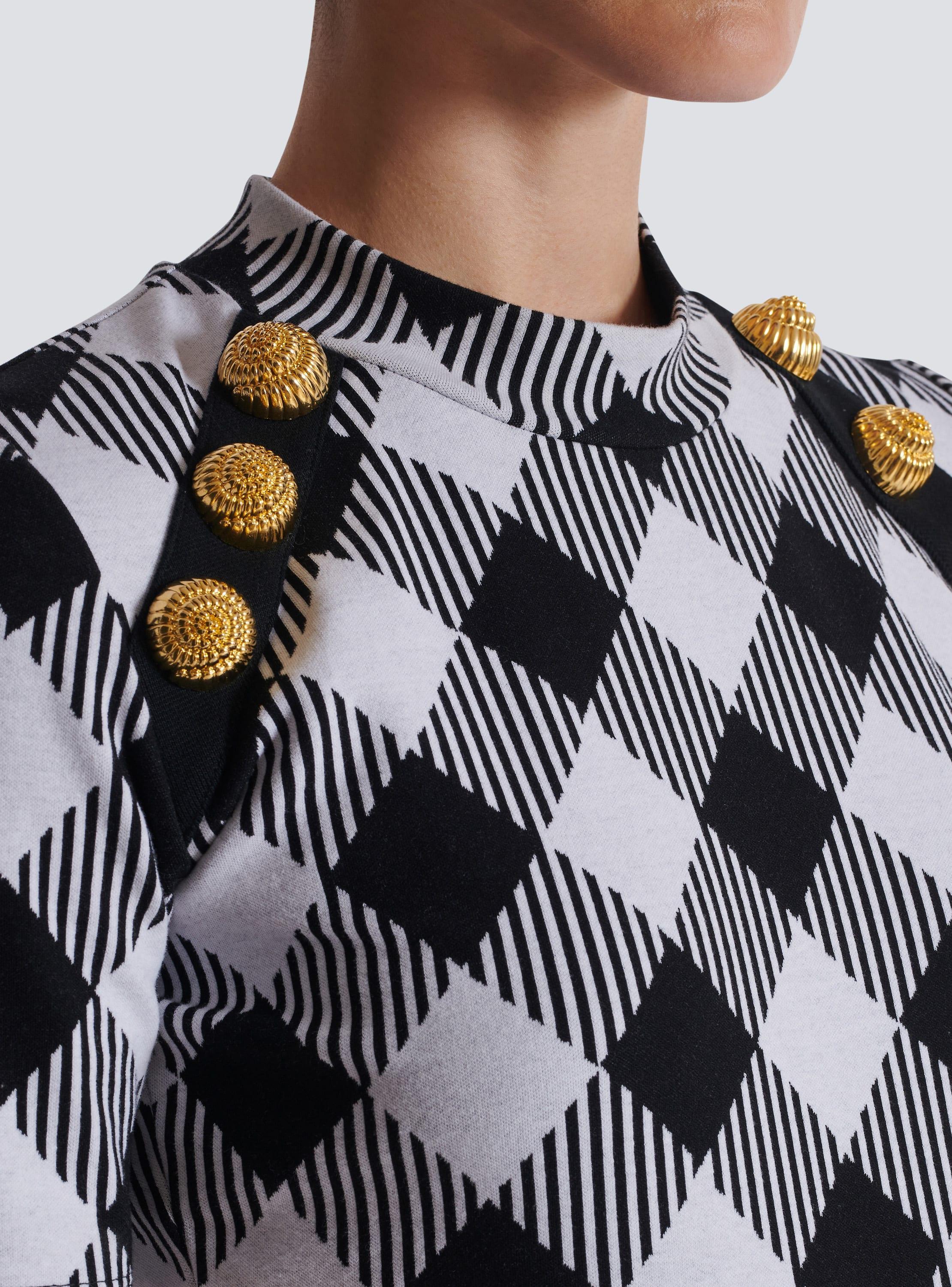 Gingham button T-shirt Product Image