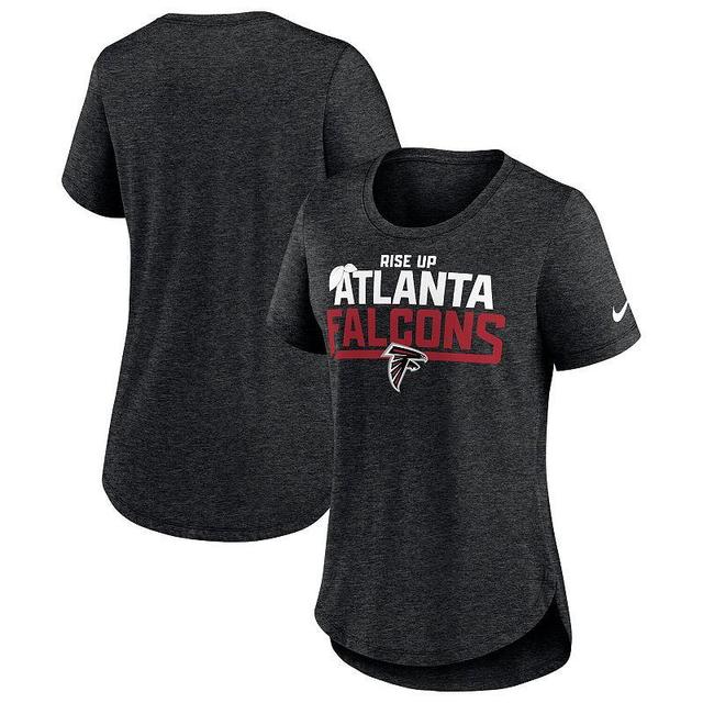 Womens Nike Heather Black Atlanta Falcons Local Fashion Tri-Blend T-Shirt Product Image