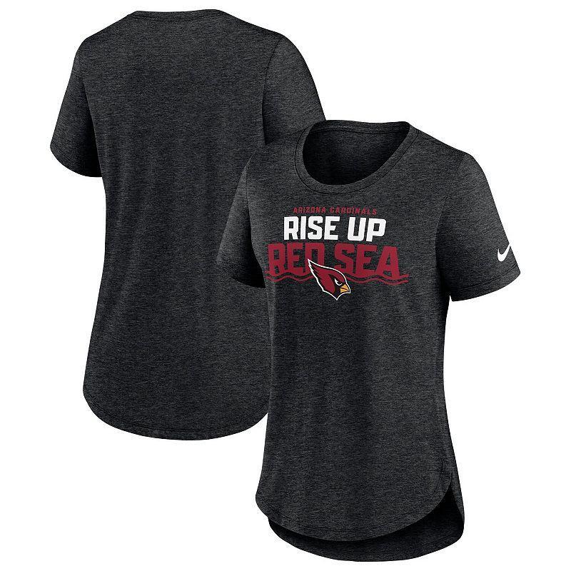 Womens Nike Heather Black Arizona Cardinals Local Fashion Tri-Blend T-Shirt Product Image