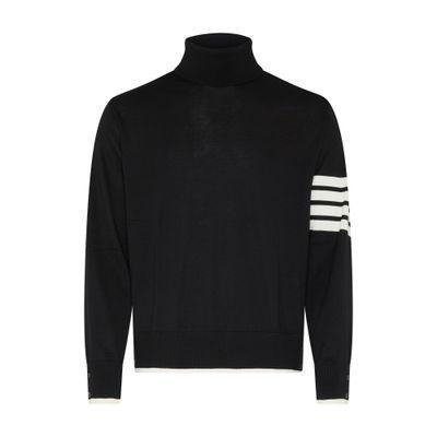 4-bar Turtle Neck Sweater In Black Product Image