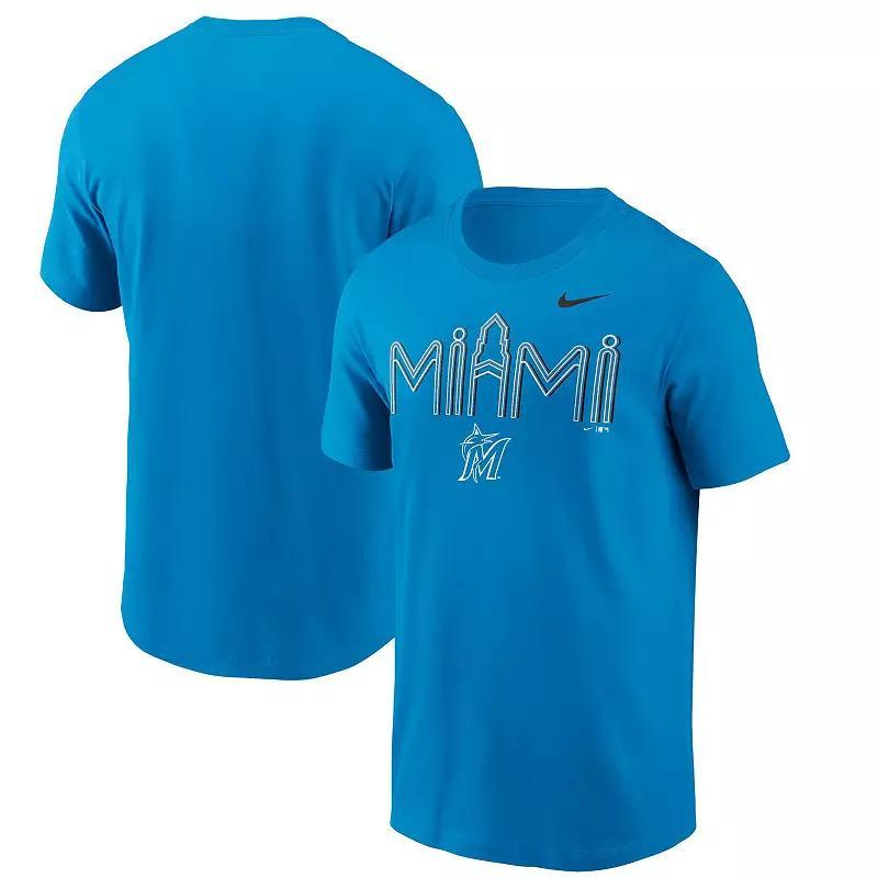 Mens Nike Blue Miami Marlins City Hometown T-shirt Product Image