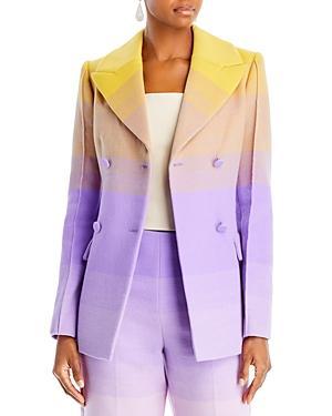 Oscar de la Renta Ombre Wool Blend Blazer Product Image