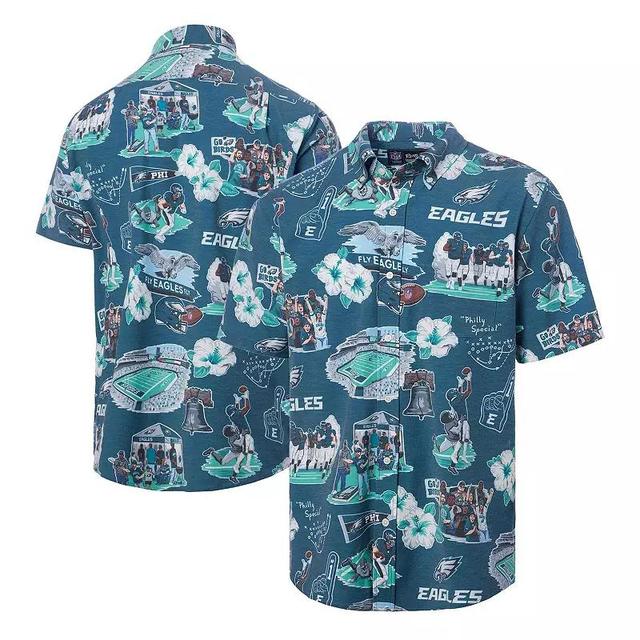 Mens Reyn Spooner Kelly Philadelphia Eagles Scenic Button-Down Shirt Product Image