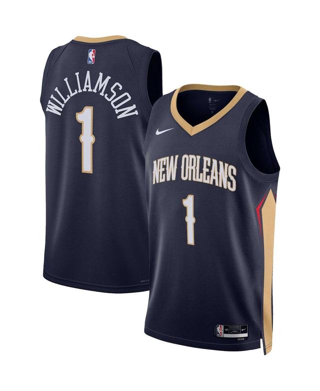 Mens and Womens Nike C.j. McCollum Navy New Orleans Pelicans Swingman Jersey - Icon Edition - Navy Product Image