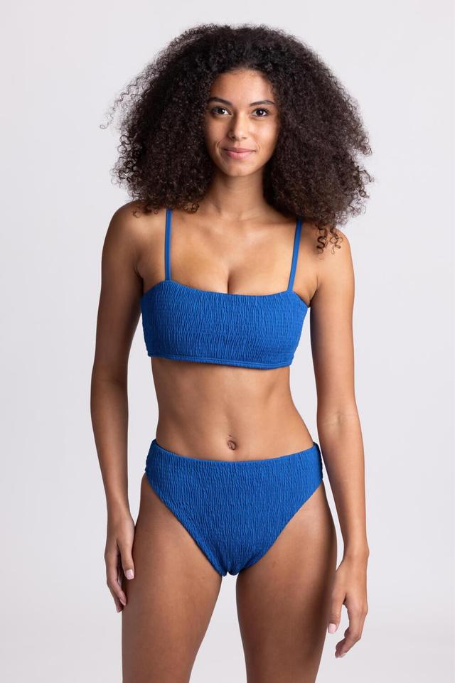 Hazel Smocked Bikini Bottom - Bluewave Female Product Image