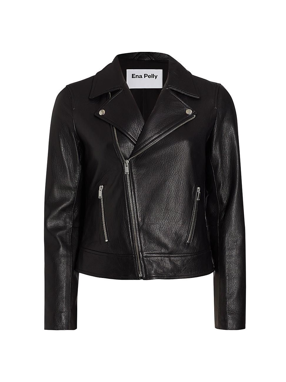 Womens Leather Biker Jacket product image