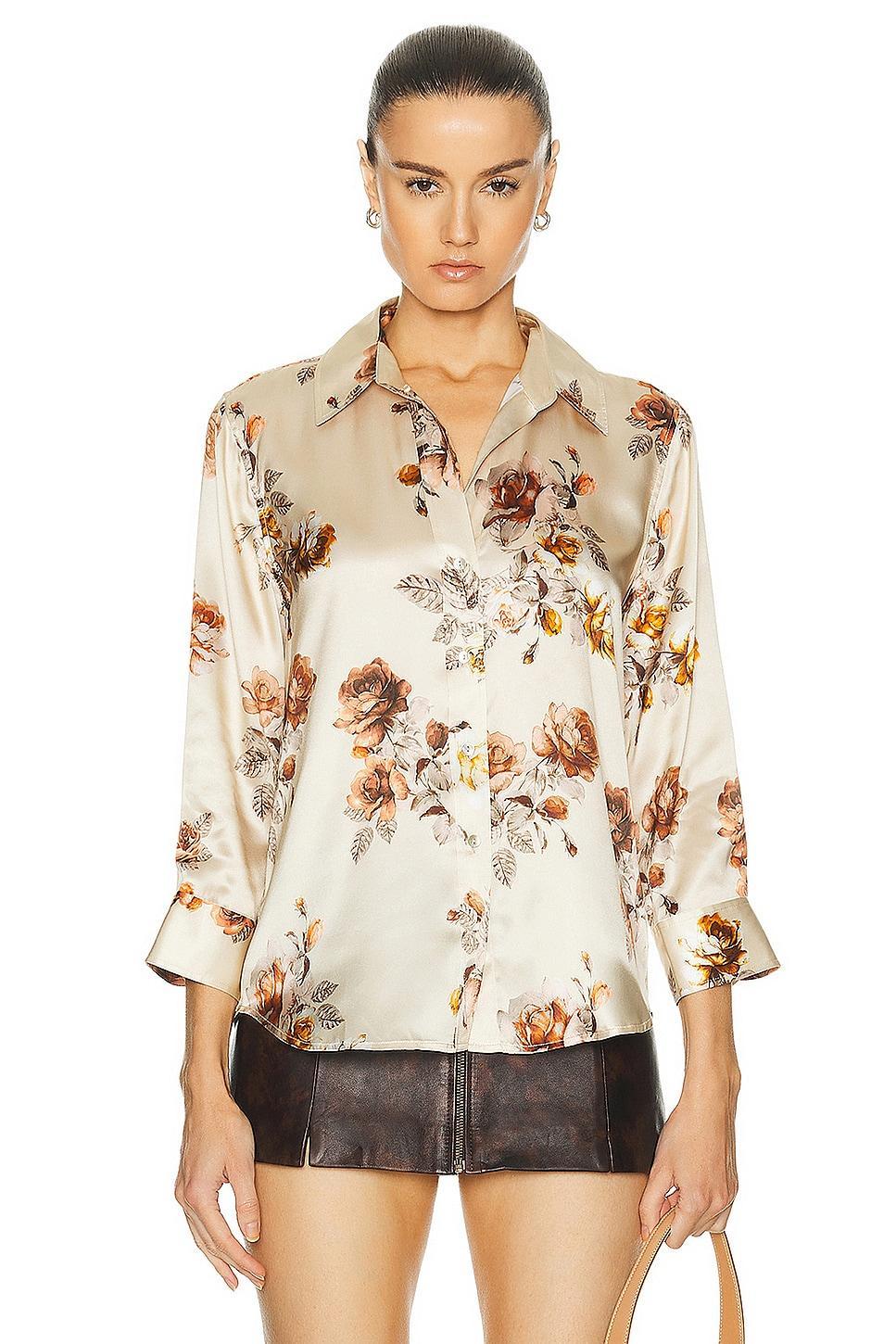 Womens Dani Floral Silk Blouse Product Image