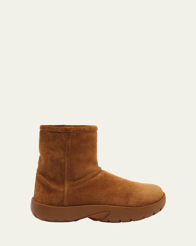 Womens Snap Suede & Shearling Ankle Boots Product Image