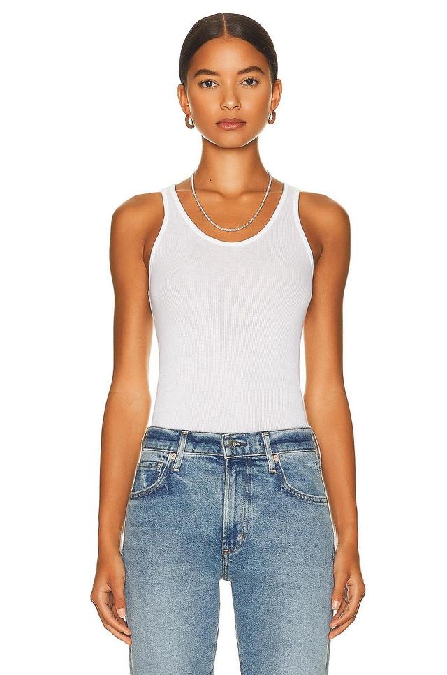 AGOLDE Karla Tank White. (also in L, M, S). Product Image