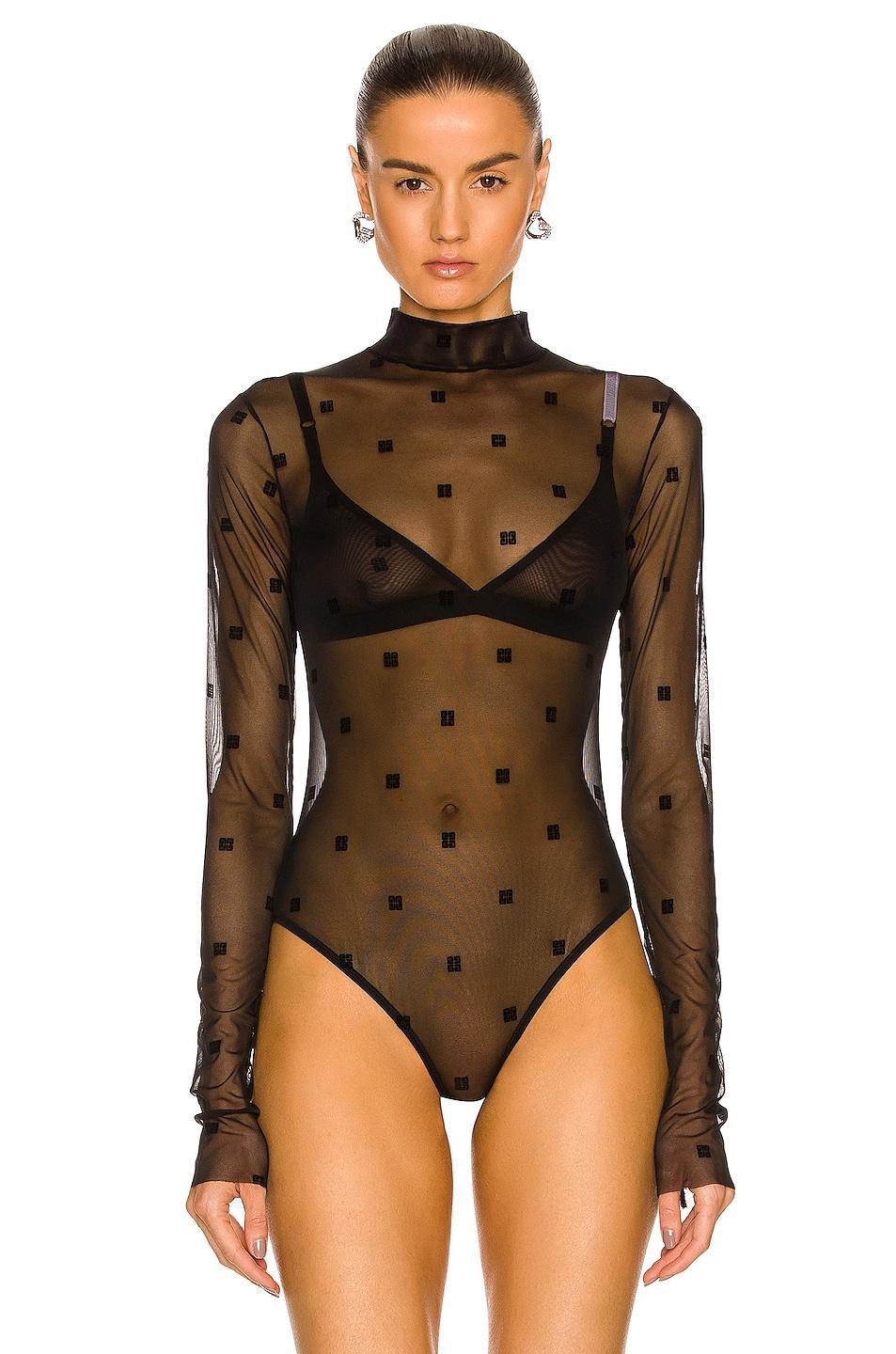 Givenchy 4G Jacquard Bodysuit Black. (also in ). Product Image