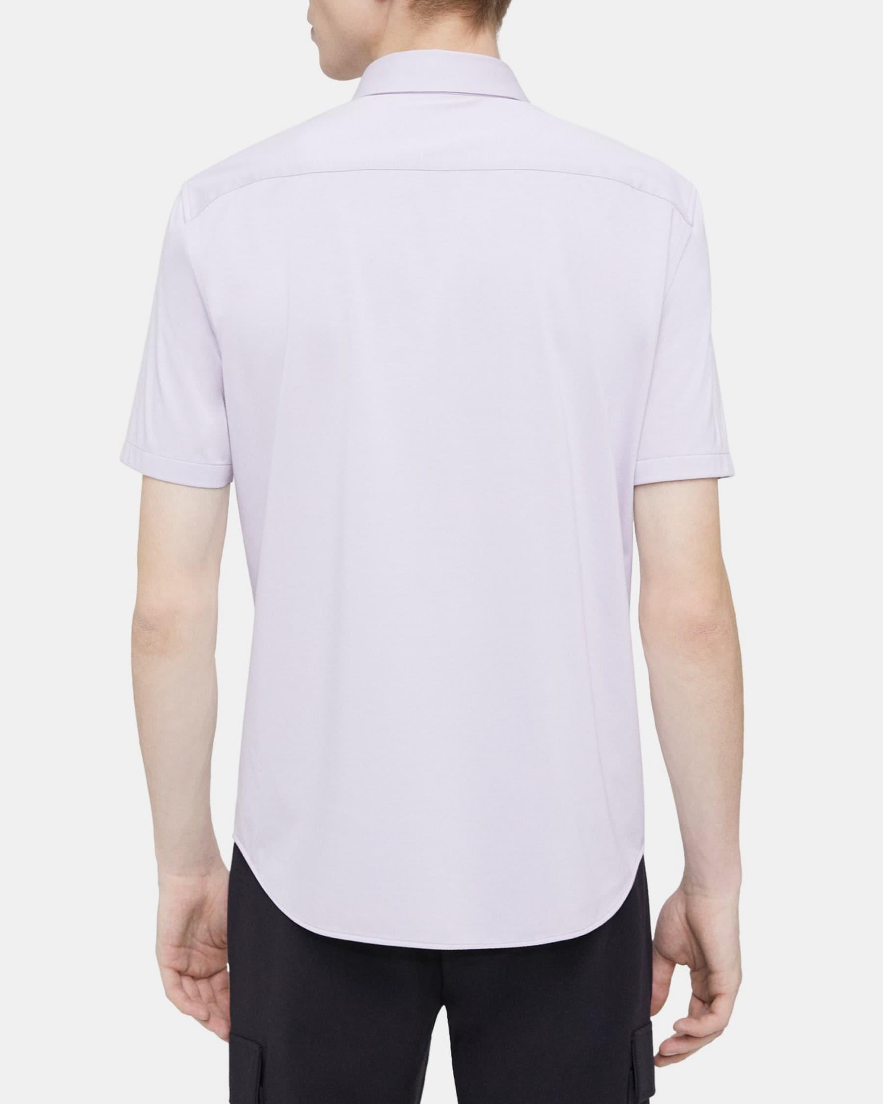 Standard-Fit Short-Sleeve Shirt in Structure Knit Product Image