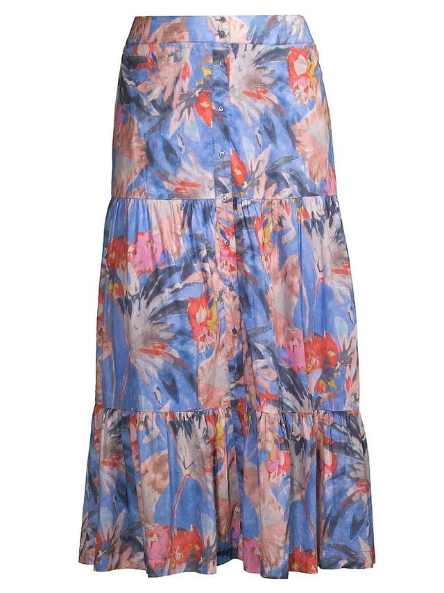 NIC+ZOE Dreamscape Tiered Maxi Skirt Product Image