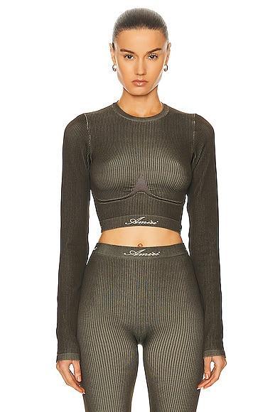 Amiri Ribbed Seamless Long Sleeve Top Product Image