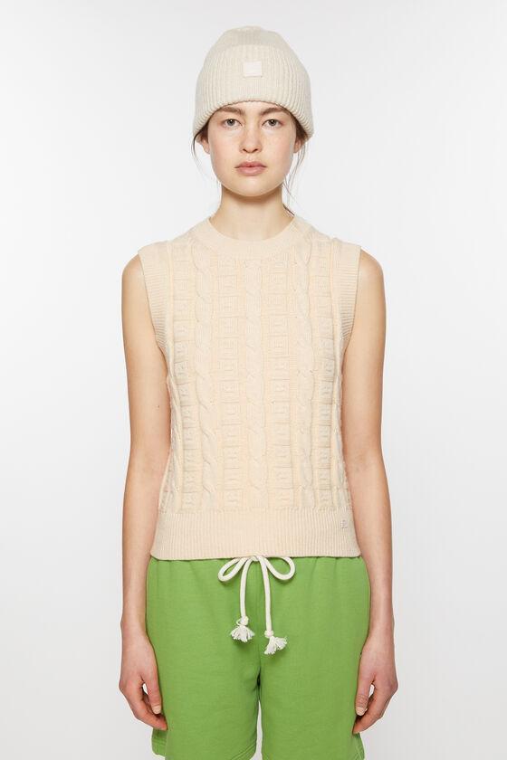 Cable wool sleeveless jumper Product Image