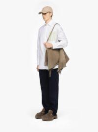 MEDIUM SCARF BAG - SUEDE SHOULDER BAG in 927 cobblestone | JW Anderson US  Product Image