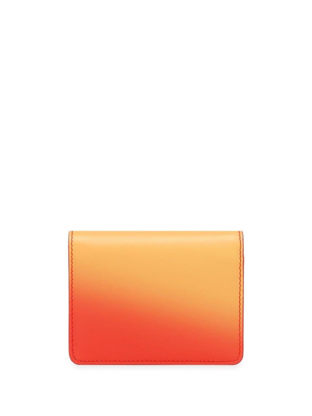 Logo-embroidered Ombré-effect Wallet In Orange Product Image